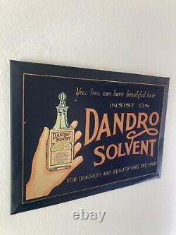 Rare Vintage Barber Shop Sign. Dandro solvent antique