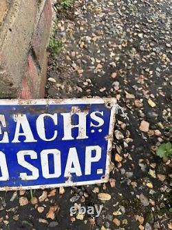 Rare Vintage Beach World Soap Enamel Sign
