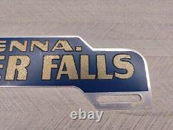 Rare Vintage Beaver Falls Penna License Plate Topper Metal Sign Advertising