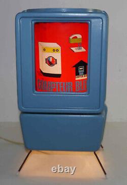 Rare Vintage Blue Counter Animated Advertising Lamp (#2)