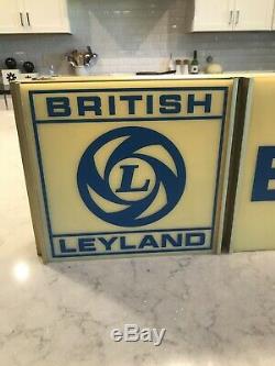 Rare Vintage British Leyland Lighted Hanging Sign Jaguar MG Land Rover Mini