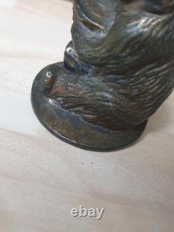 Rare Vintage Bronze Hawkes & Spinks Bear Honey Co. Ltd Car Mascot Figure Antique