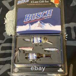 Rare Vintage Busch Beer Advertising Fishing Lures 4 pack In Original Packaging