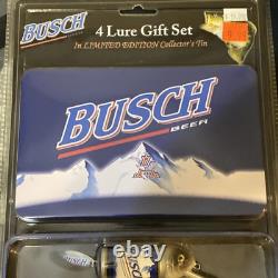 Rare Vintage Busch Beer Advertising Fishing Lures 4 pack In Original Packaging