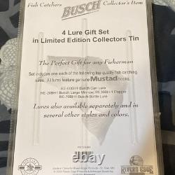 Rare Vintage Busch Beer Advertising Fishing Lures 4 pack In Original Packaging
