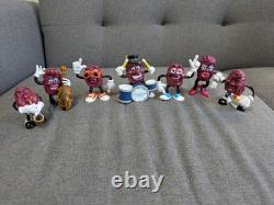 Rare Vintage California Raisins Figures X 7, Calrab 1987-1988