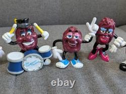 Rare Vintage California Raisins Figures X 7, Calrab 1987-1988
