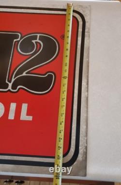 Rare Vintage Cam 2 Motor Oil Metal Display Advertising Store Garage Sign