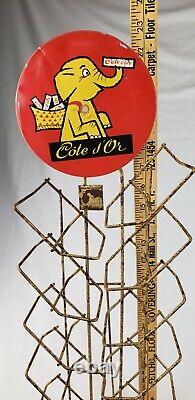Rare Vintage Chocolate Cote D'or Candy Advertising Store Display Sign Elephant