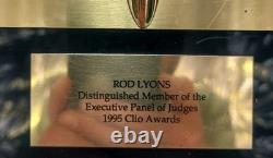 Rare Vintage Clio Awards Trophy Members Judge Panel Wall Plaque 1995