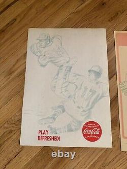 Rare Vintage Coca Cola Baseball Cardboard Posters Set Of 3