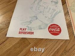 Rare Vintage Coca Cola Baseball Cardboard Posters Set Of 3