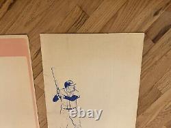 Rare Vintage Coca Cola Baseball Cardboard Posters Set Of 3