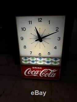 Rare Vintage Coca-cola Retro Coke Lighted Clock Working