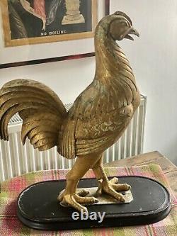 Rare Vintage Courage advertising golden cockerel superb worn paint patina
