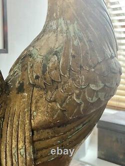 Rare Vintage Courage advertising golden cockerel superb worn paint patina