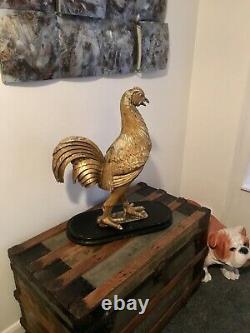 Rare Vintage Courage advertising golden cockerel superb worn paint patina