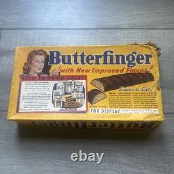 Rare Vintage Curtiss Butterfinger Advertising Candy Box Display 1950s Flaws