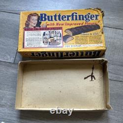 Rare Vintage Curtiss Butterfinger Advertising Candy Box Display 1950s Flaws