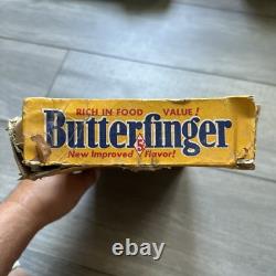 Rare Vintage Curtiss Butterfinger Advertising Candy Box Display 1950s Flaws
