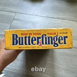 Rare Vintage Curtiss Butterfinger Advertising Candy Box Display 1950s Flaws