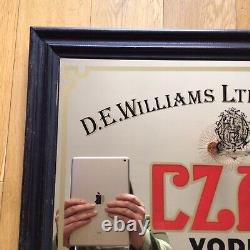 Rare Vintage D. E. Williams Ltd Tullamore Czar Vodka Framed Pub Advertising Mirror
