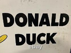 Rare! Vintage Donald Duck Cola Sign 28 X 19 Original Metal