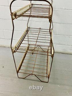 Rare Vintage Double Dot Pepsi Cola 1940's Metal Store Display Stand