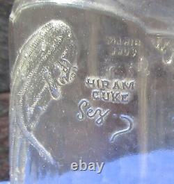 Rare Vintage Duraglas Goldsmith PICKLE MAN Jar Chicago Country Store Advertising