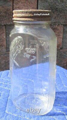Rare Vintage Duraglas Goldsmith PICKLE MAN Jar Chicago Country Store Advertising