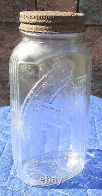 Rare Vintage Duraglas Goldsmith PICKLE MAN Jar Chicago Country Store Advertising