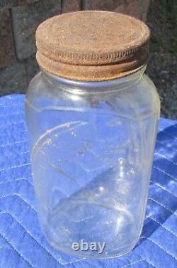 Rare Vintage Duraglas Goldsmith PICKLE MAN Jar Chicago Country Store Advertising