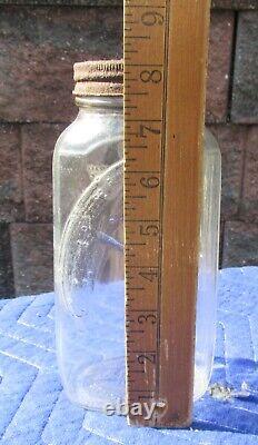 Rare Vintage Duraglas Goldsmith PICKLE MAN Jar Chicago Country Store Advertising