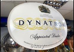 Rare Vintage Dynatron Electronics Hi Fi 1960s Double Sided Illuminated Shop Sign
