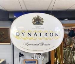 Rare Vintage Dynatron Electronics Hi Fi 1960s Double Sided Illuminated Shop Sign