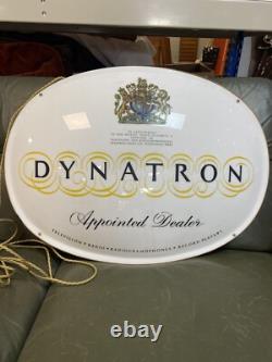 Rare Vintage Dynatron Electronics Hi Fi 1960s Double Sided Illuminated Shop Sign