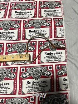 Rare Vintage Early BUDWEISER BEER 41x47 Tablecloth Advertising Bar Trove Banner