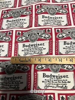 Rare Vintage Early BUDWEISER BEER 41x47 Tablecloth Advertising Bar Trove Banner