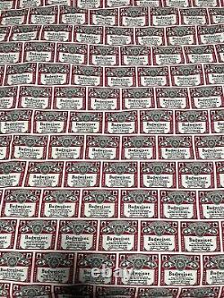Rare Vintage Early BUDWEISER BEER 41x47 Tablecloth Advertising Bar Trove Banner
