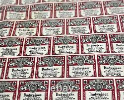 Rare Vintage Early BUDWEISER BEER 41x47 Tablecloth Advertising Bar Trove Banner