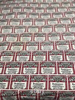 Rare Vintage Early BUDWEISER BEER 41x47 Tablecloth Advertising Bar Trove Banner