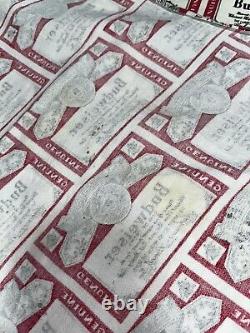 Rare Vintage Early BUDWEISER BEER 41x47 Tablecloth Advertising Bar Trove Banner