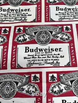 Rare Vintage Early BUDWEISER BEER 41x47 Tablecloth Advertising Bar Trove Banner