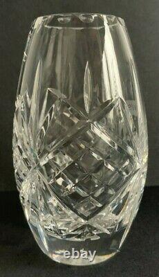 Rare Vintage Edinburgh Crystal Levis Whitburn Clear Cut Glass Commemorative Vase