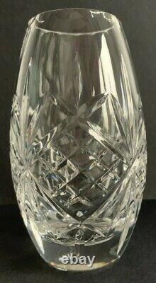 Rare Vintage Edinburgh Crystal Levis Whitburn Clear Cut Glass Commemorative Vase