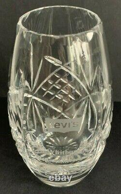 Rare Vintage Edinburgh Crystal Levis Whitburn Clear Cut Glass Commemorative Vase