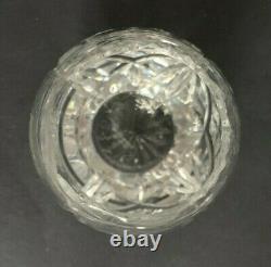 Rare Vintage Edinburgh Crystal Levis Whitburn Clear Cut Glass Commemorative Vase