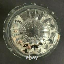 Rare Vintage Edinburgh Crystal Levis Whitburn Clear Cut Glass Commemorative Vase