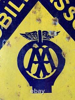 Rare Vintage Enamel Original AA & Motor Union Sign