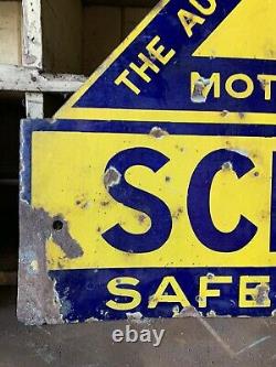 Rare Vintage Enamel Original AA & Motor Union Sign